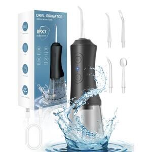Water Dental Flosser Pick for Teeth, 300ML Oral Irrigator, 3 Modes 4Tips